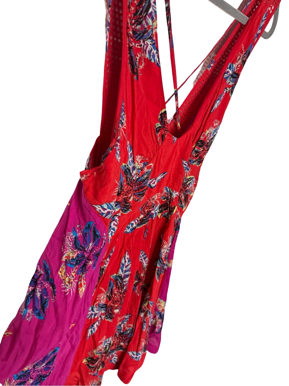 ✨ Free People Thought I Was Dreamin’ Mini Dress Red Pink Floral Size Small NWT ✨ - Picture 3 of 5